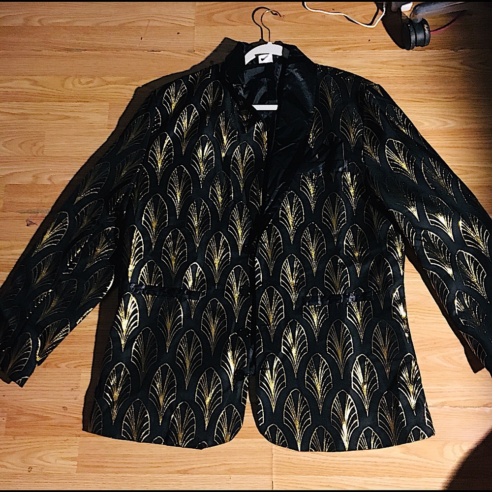 Spirit Halloween Men's Costume Art Deco Jacket Black And Gold